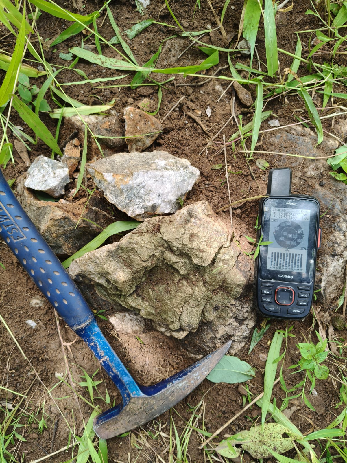 Geological tools and rock samples
